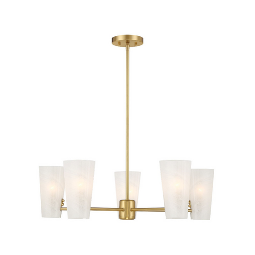 Savoy House M100130 5-lt 30" LED Chandelier - Natural Brass