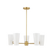 Savoy House M100130 5-lt 30" LED Chandelier - Natural Brass