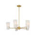 Savoy House M100130 5-lt 30" LED Chandelier - Natural Brass