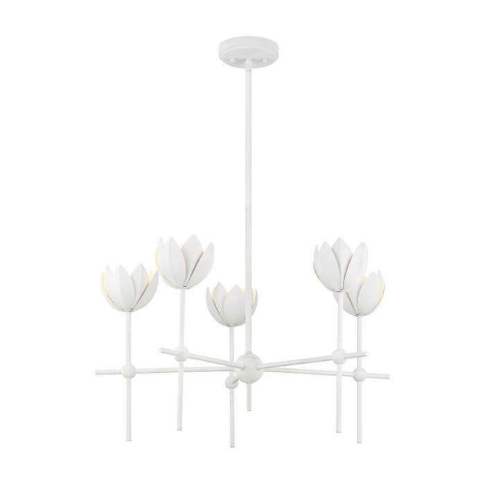 Savoy House M100131 5-lt 26" LED Chandelier - Bisque White