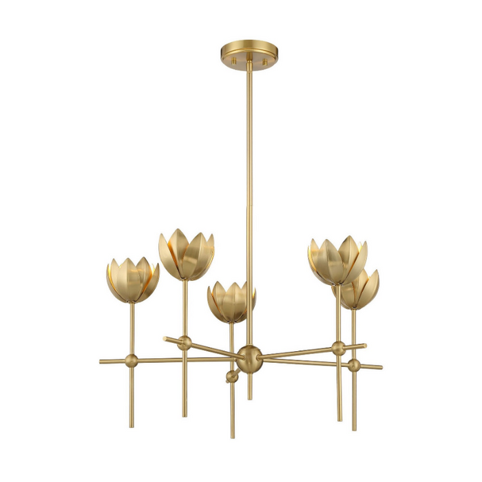 Savoy House M100131 5-lt 26" LED Chandelier - Natural Brass