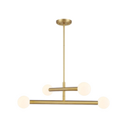 Savoy House M100133 4-lt 30" LED Chandelier - Natural Brass