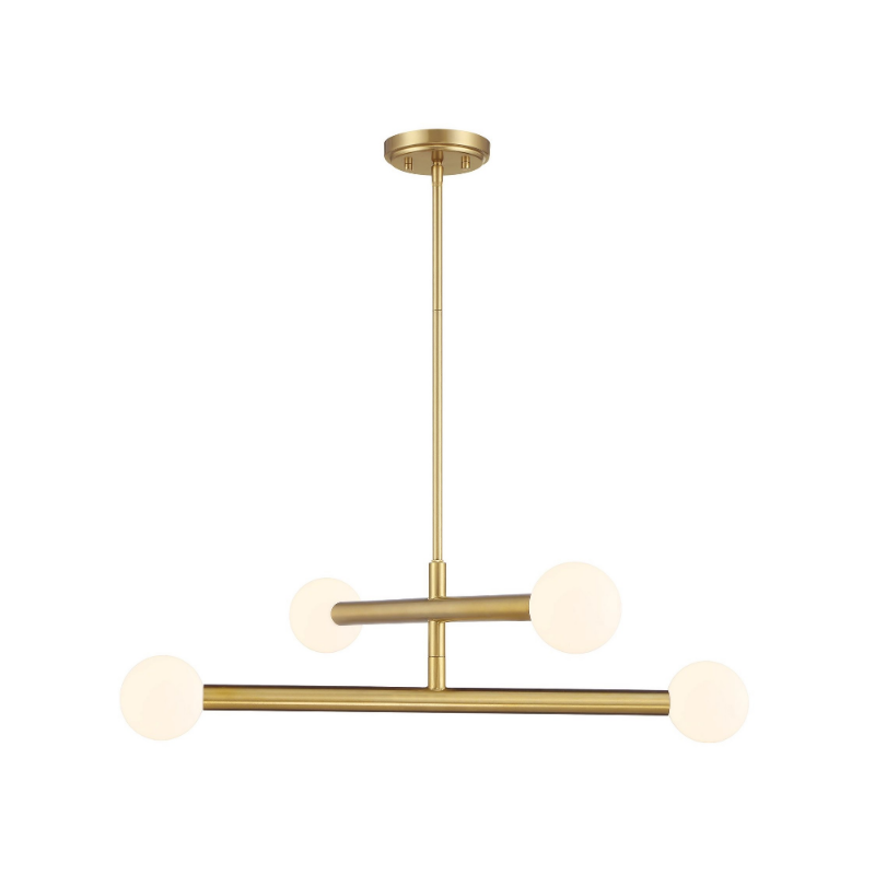 Savoy House M100133 4-lt 30" LED Chandelier - Natural Brass