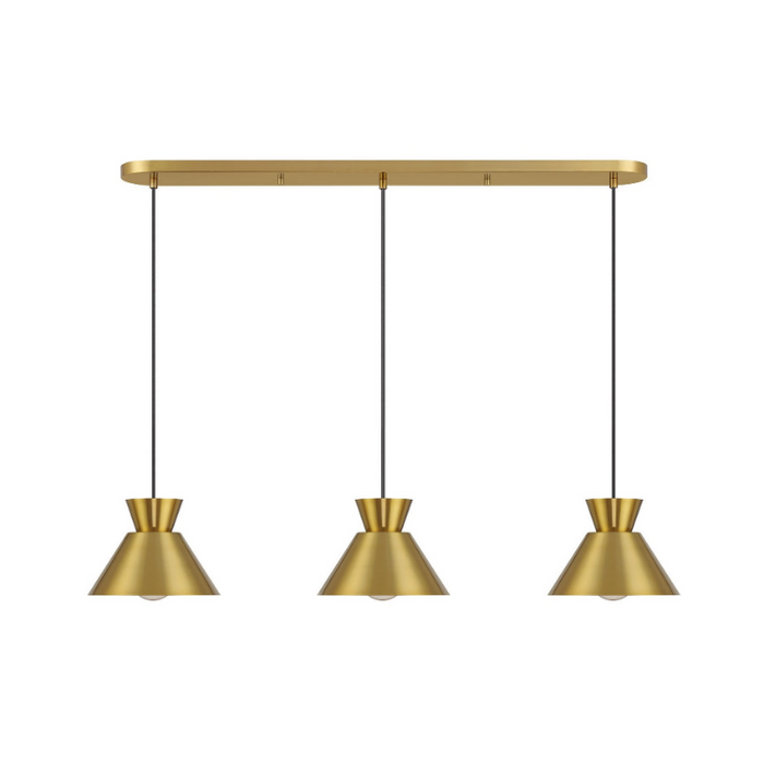 Savoy House M100134 3-lt 40" LED Linear Chandelier - Natural Brass