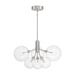 Savoy House M100135 6-lt 27" LED Chandelier - Brushed Nickel
