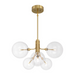 Savoy House M100135 6-lt 27" LED Chandelier - Natural Brass