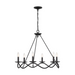 Savoy House M100137 6-lt 28" LED Chandelier - Matte Black