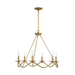 Savoy House M100137 6-lt 28" LED Chandelier - Natural Brass