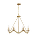 Savoy House M100137 6-lt 28" LED Chandelier - Natural Brass
