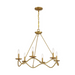 Savoy House M100137 6-lt 28" LED Chandelier - Natural Brass