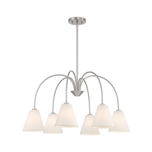 Savoy House M100138 6-lt 30" LED Chandelier - Brushed Nickel