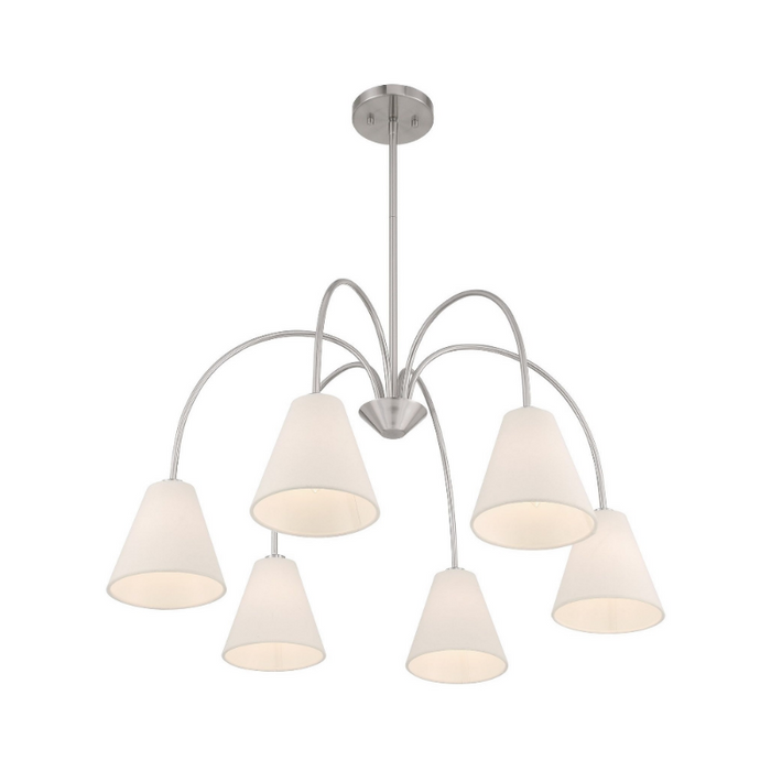Savoy House M100138 6-lt 30" LED Chandelier - Brushed Nickel