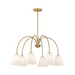 Savoy House M100138 6-lt 30" LED Chandelier - Natural Brass
