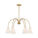 Savoy House M100138 6-lt 30" LED Chandelier - Natural Brass