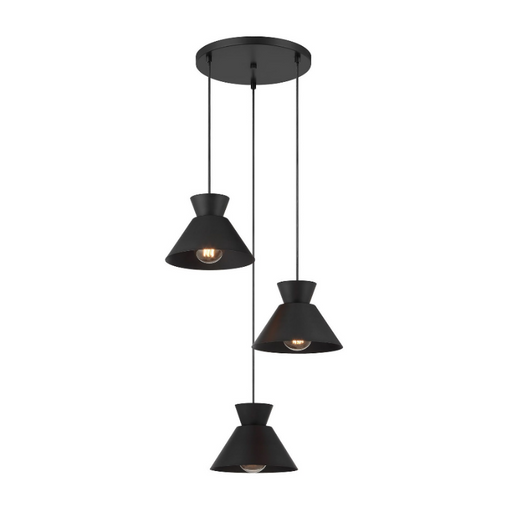 Savoy House M100139 3-lt 20" LED Multi-Point Chandelier - Matte Black
