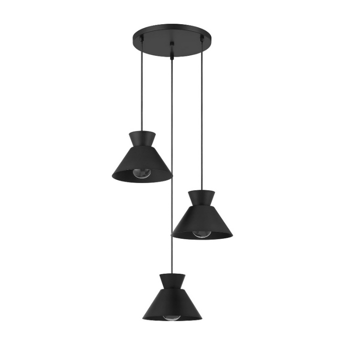 Savoy House M100139 3-lt 20" LED Multi-Point Chandelier - Matte Black