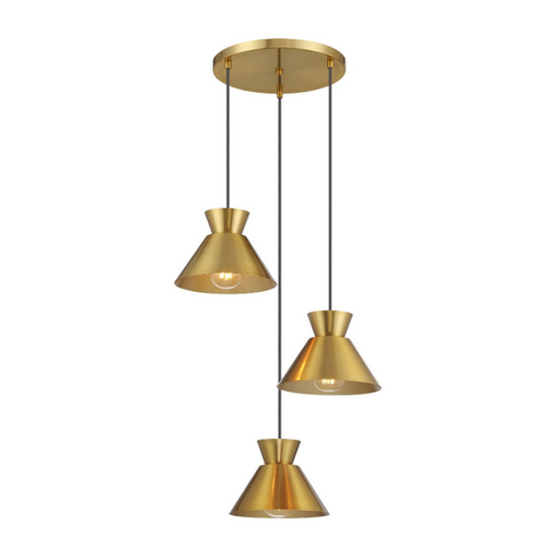 Savoy House M100139 3-lt 20" LED Multi-Point Chandelier - Natural Brass