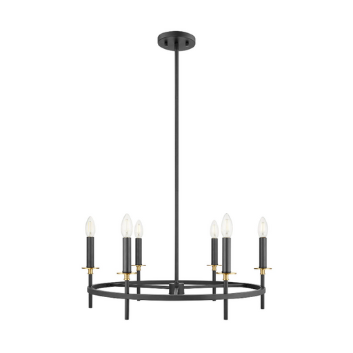 Savoy House M100140 6-lt 25" LED Chandelier - Matte Black