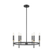 Savoy House M100140 6-lt 25" LED Chandelier - Matte Black