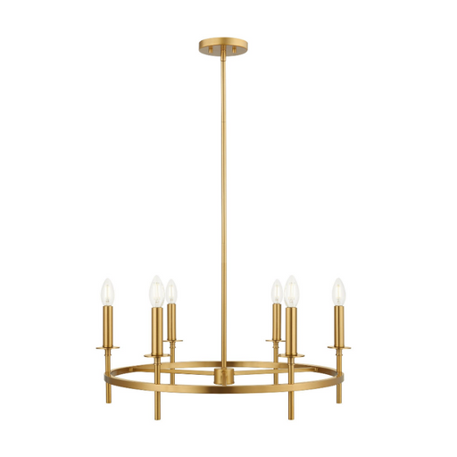 Savoy House M100140 6-lt 25" LED Chandelier - Natural Brass
