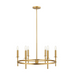 Savoy House M100140 6-lt 25" LED Chandelier - Natural Brass