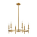 Savoy House M100140 6-lt 25" LED Chandelier - Natural Brass