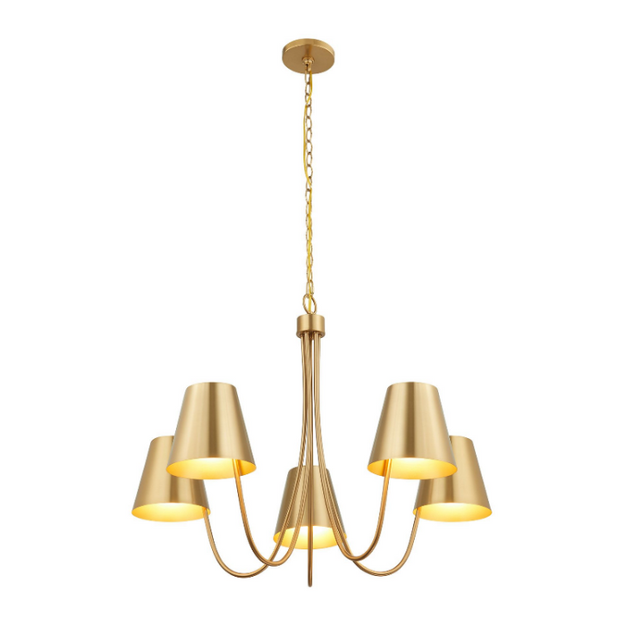 Savoy House M100142 5-lt 32" LED Chandelier - Natural Brass