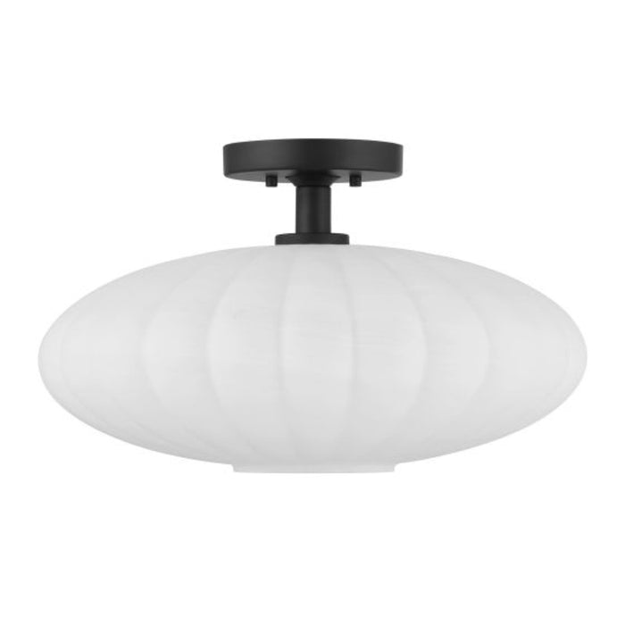 Savoy House M60075 1-lt 18" Semi-Flush Mount - Matte Black