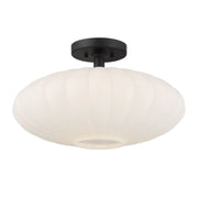 Savoy House M60075 1-lt 18" Semi-Flush Mount - Matte Black