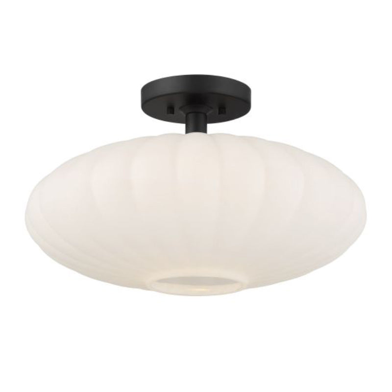 Savoy House M60075 1-lt 18" Semi-Flush Mount - Matte Black