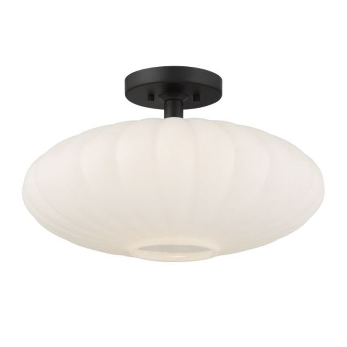 Savoy House M60075 1-lt 18" Semi-Flush Mount - Matte Black
