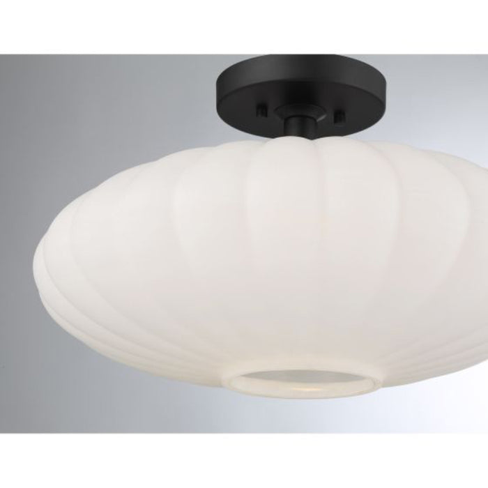 Savoy House M60075 1-lt 18" Semi-Flush Mount - Matte Black