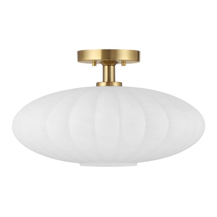 Savoy House M60075 1-lt 18" Semi-Flush Mount - Natural Brass