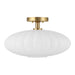 Savoy House M60075 1-lt 18" Semi-Flush Mount - Natural Brass