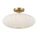 Savoy House M60075 1-lt 18" Semi-Flush Mount - Natural Brass