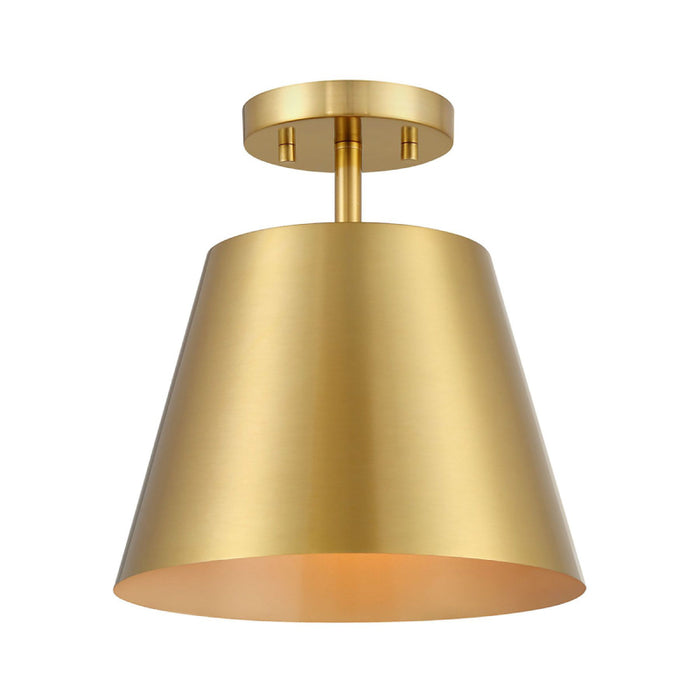 Savoy House M60076 1-lt 10" Semi-Flush Mount - Natural Brass