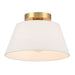 Savoy House M60077 3-lt 12" Flush Mount - Natural Brass