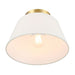 Savoy House M60077 3-lt 12" Flush Mount - Natural Brass