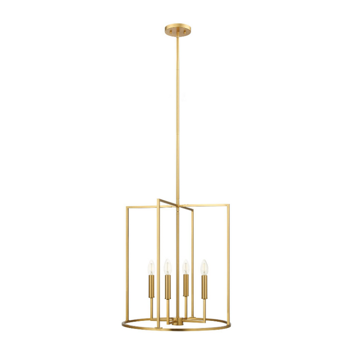 Savoy House M7044 4-lt 19" LED Pendant - Natural Brass