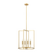Savoy House M7044 4-lt 19" LED Pendant - Natural Brass