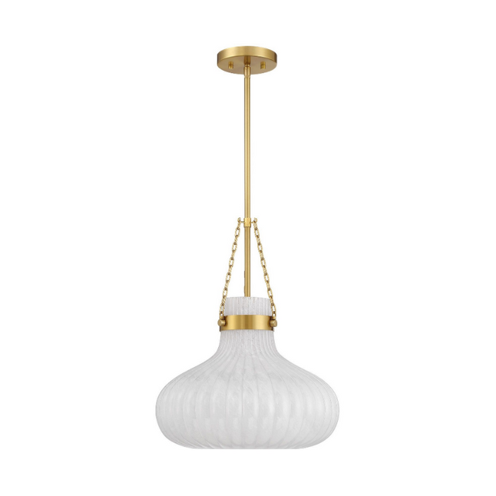 Savoy House M7046 1-lt 15" LED Pendant - Natural Brass