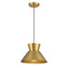 Savoy House M7049 1-lt 12" LED Pendant - Natural Brass