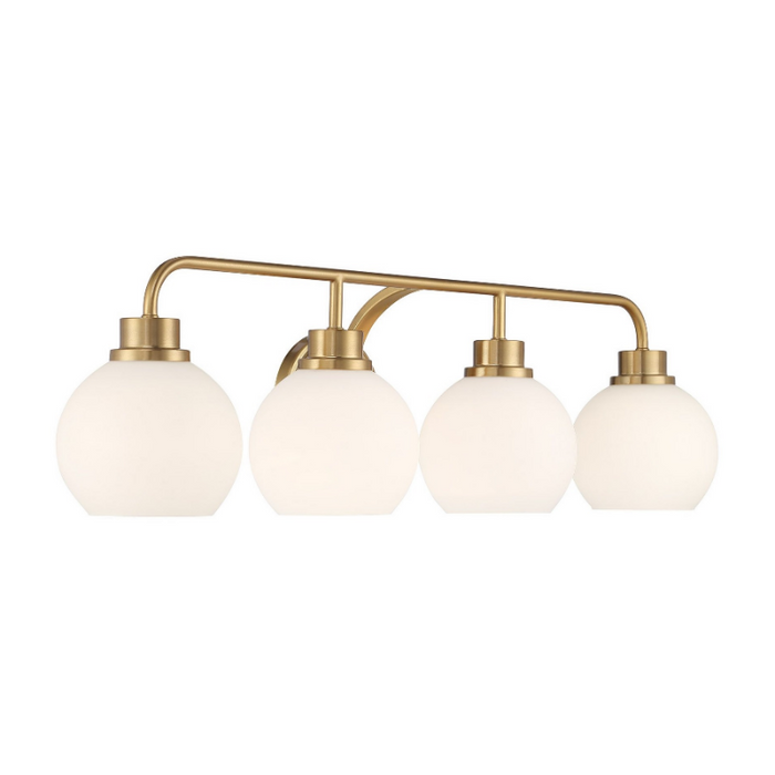 Savoy House M80082 4-lt 32" LED Bathroom Vanity Light - Natural Brass