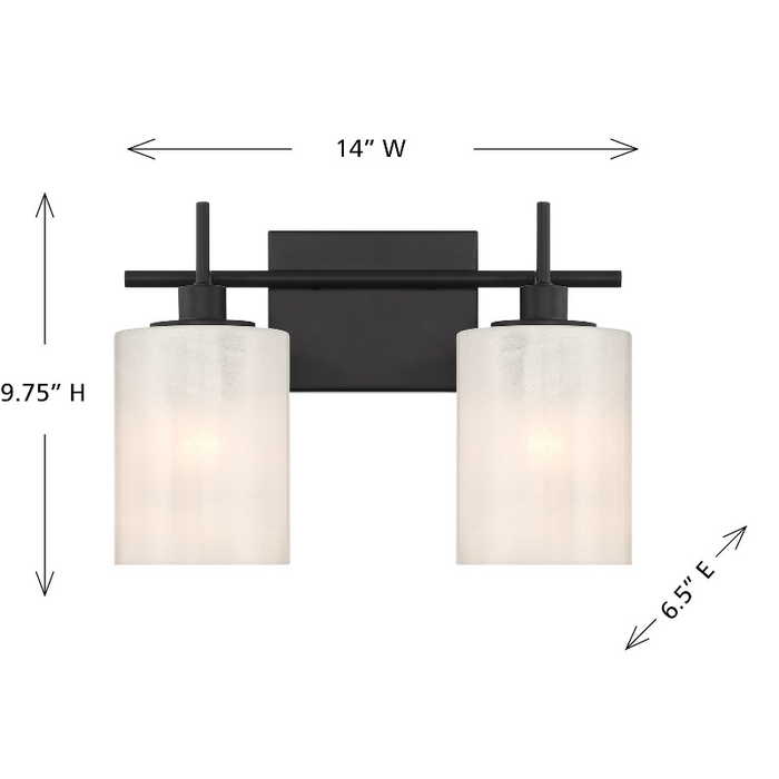 Savoy House M80083 2-lt 14" LED Bathroom Vanity Light - Matte Black
