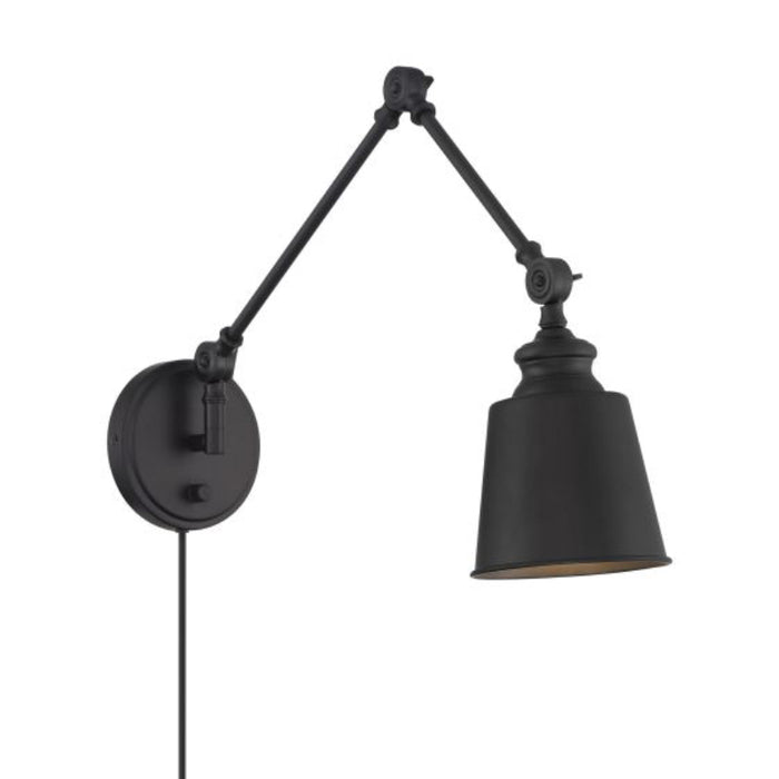 Savoy House M90089 1-lt 17" Tall Adjustable Wall Sconce, Set of 2 (ETL) - Matte Black