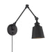 Savoy House M90089 1-lt 17" Tall Adjustable Wall Sconce, Set of 2 (ETL) - Matte Black