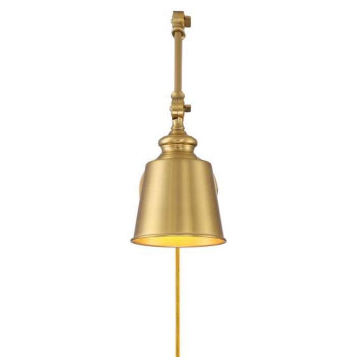 Savoy House M90089 1-lt 17" Tall Adjustable Wall Sconce, Set of 2 (ETL) - Natural Brass