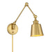 Savoy House M90089 1-lt 17" Tall Adjustable Wall Sconce, Set of 2 (ETL) - Natural Brass