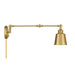 Savoy House M90089 1-lt 17" Tall Adjustable Wall Sconce, Set of 2 (ETL) - Natural Brass