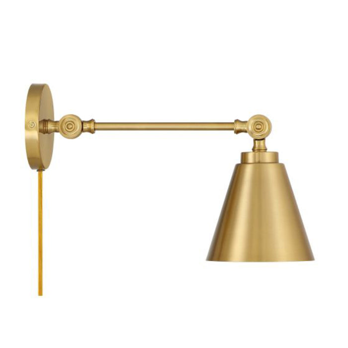 Savoy House M90108 1-lt 8" Tall Wall Sconce, Set of 2 - Natural Brass
